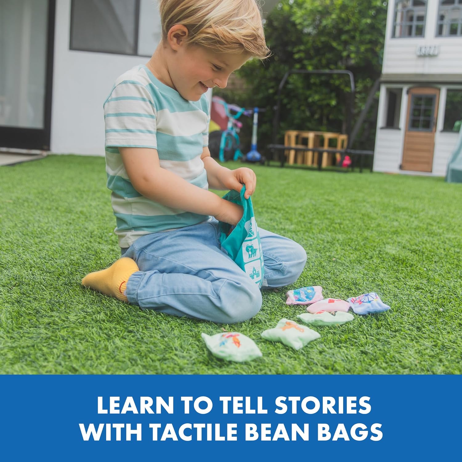 Educational Insights Storytelling Bean Bags - Creative Storytelling Games, Hands-On Conversation Starters and Story Telling Toys for Kids, Build Social Skills and Imagination, Teacher Must Haves