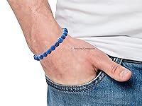 Vista 790 de Amazing Gemstone Yaxaite Bracelet for Women Men's Gifts - Protection Healing Crystal Bracelet - 8mm Gemstone Beaded Adjustable Bracelet Pulseras