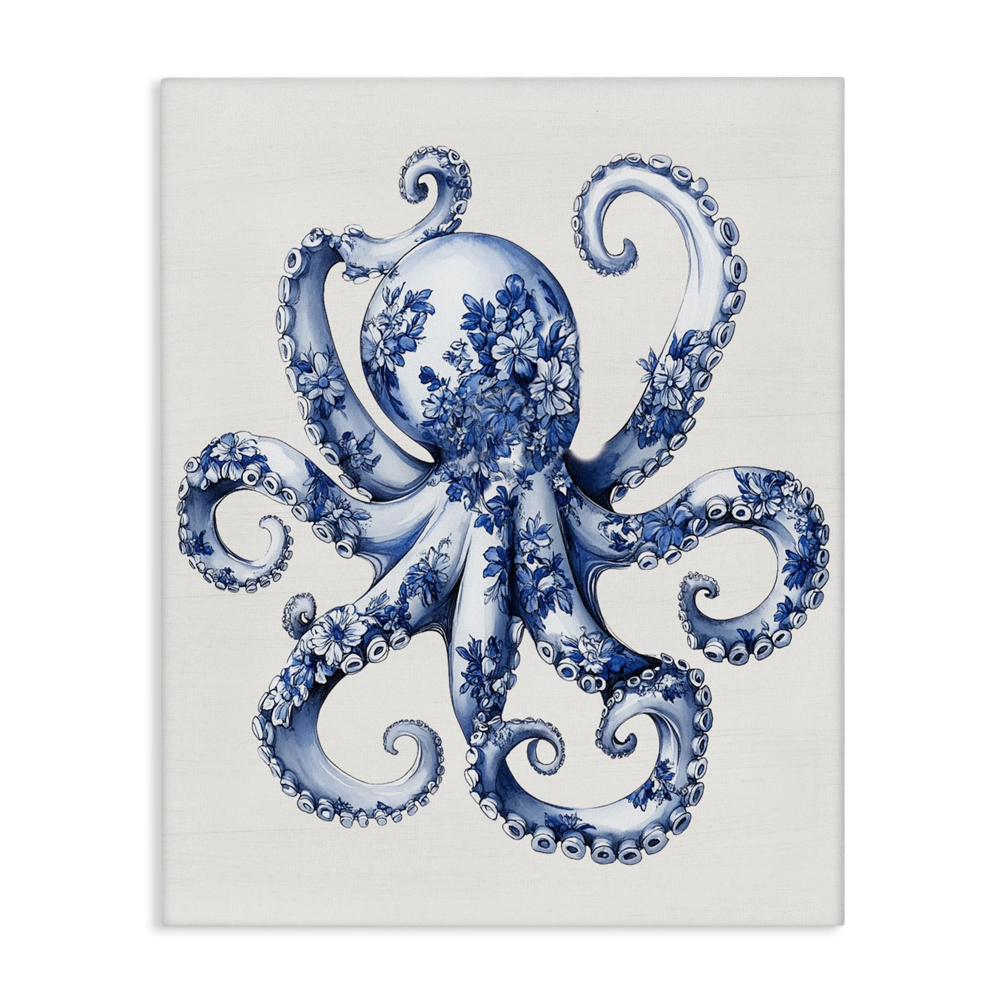 'Funky Toile Octopus'| Canvas Art