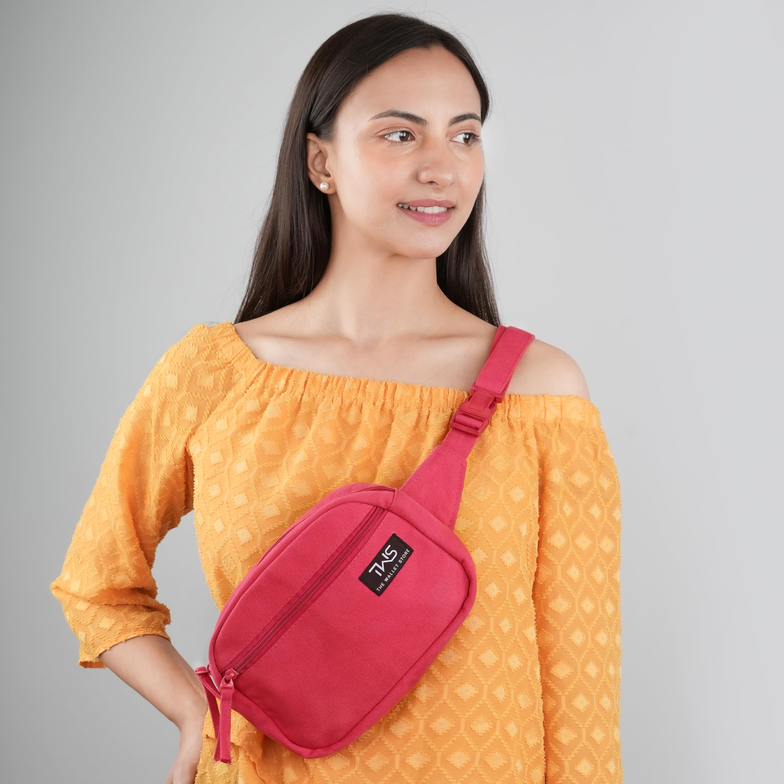 The Wallet Store Urban Trek Canvas Fanny Bag - Red