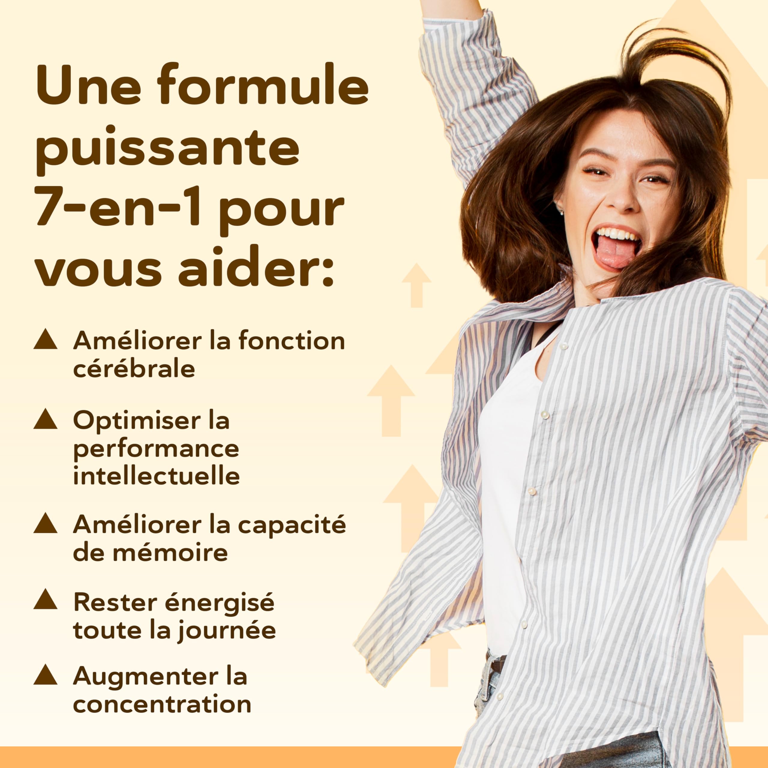 Nootropic – Formule Avancée pour le Soutien Cognitif avec Bacopa, Ginkgo, Tyrosine, Théanine, Caféine, B6 & B12