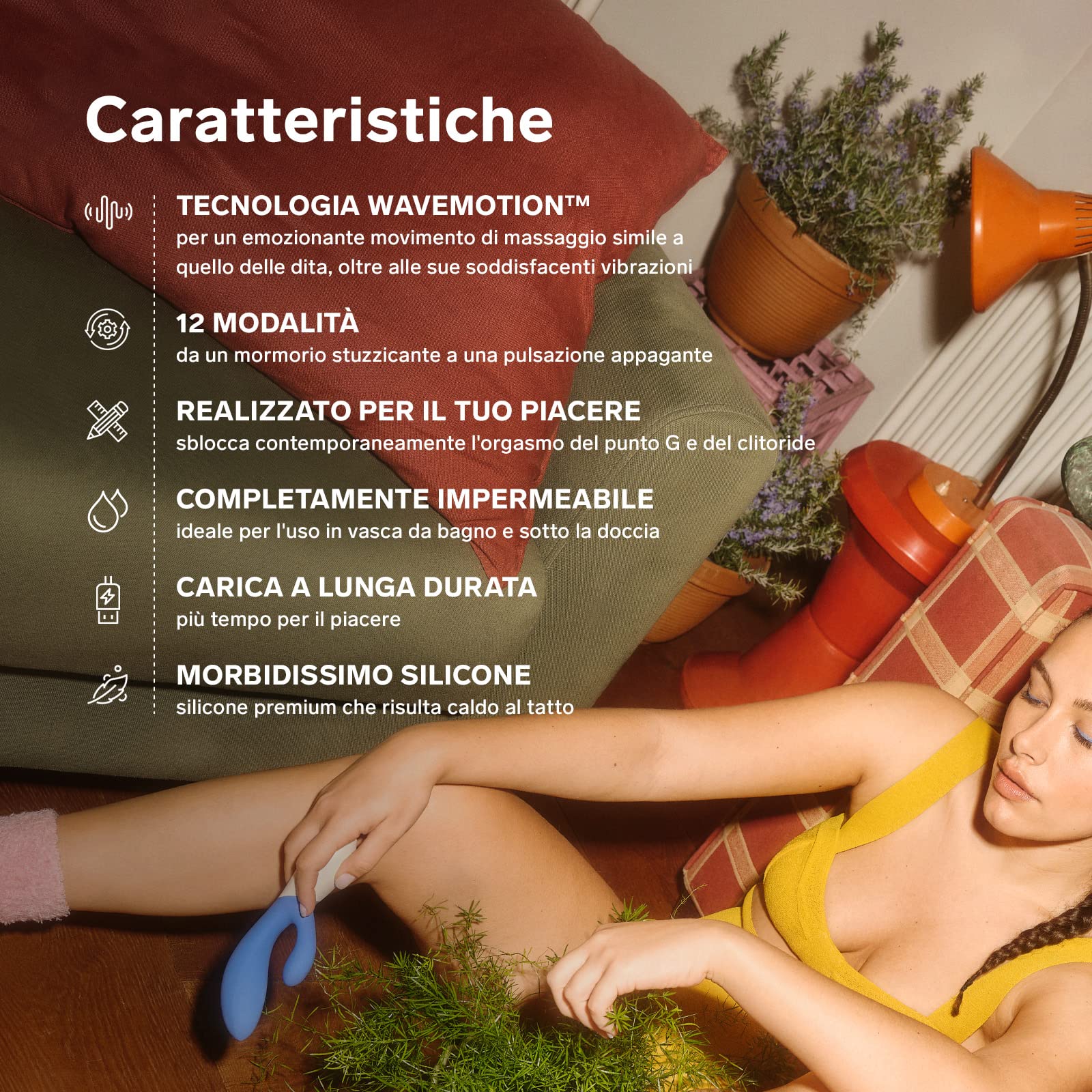 LELO INA WAVE 2 Vibratore per Donna Rabbit con Wavemotion e 12 Modalità, Vibratore con Stimolatore Clitorideo Femminile, Sex Toy a Doppia Azione, Sex toys per Donne, Vibratori Donna, Viola