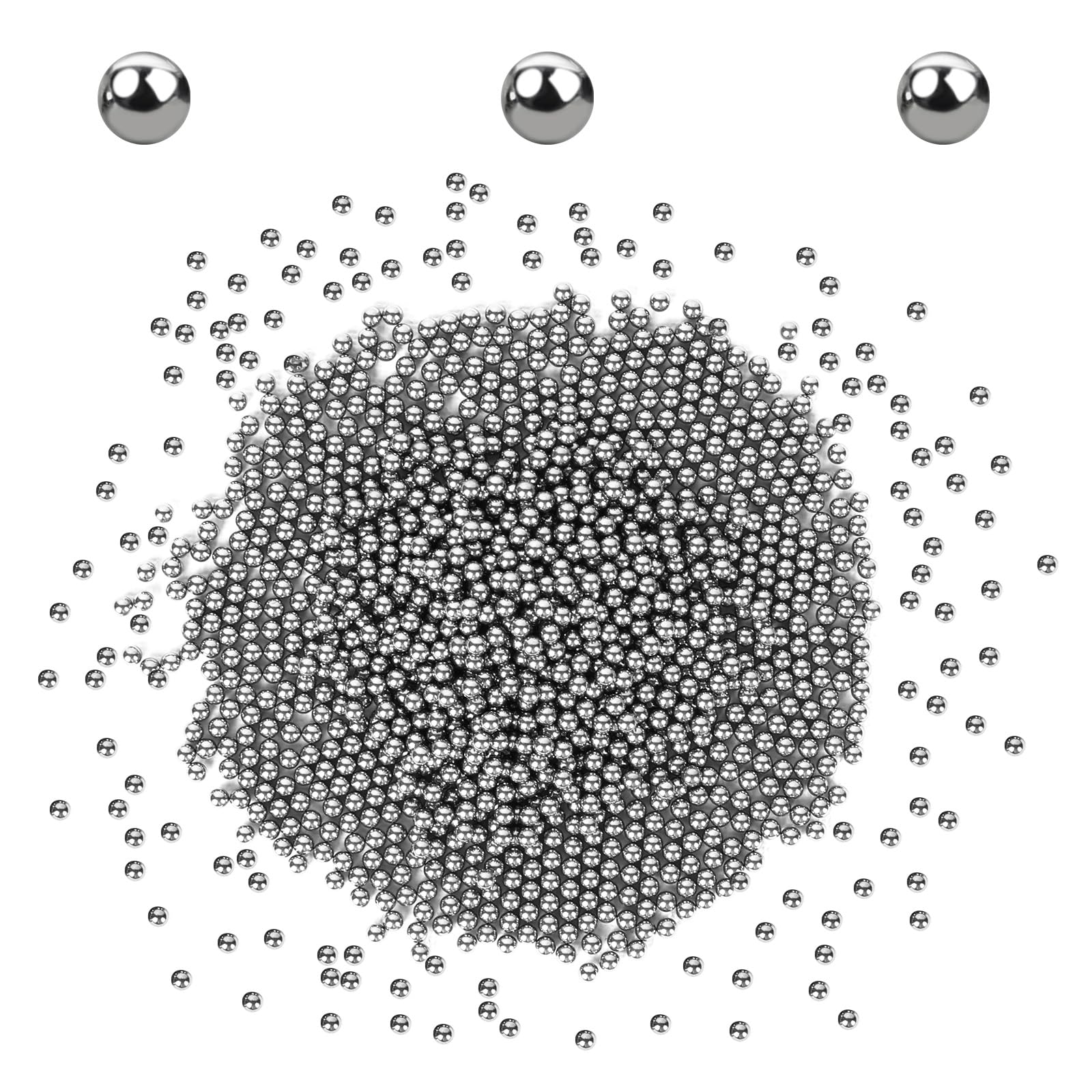 URAQT 1200 Unidades Bolas Limpiadoras de Acero Inoxidable con Caja, Perlas de Limpieza Reutilizables, Limpia Botellas para Decantadores, Jarrones y Botellas de Agua