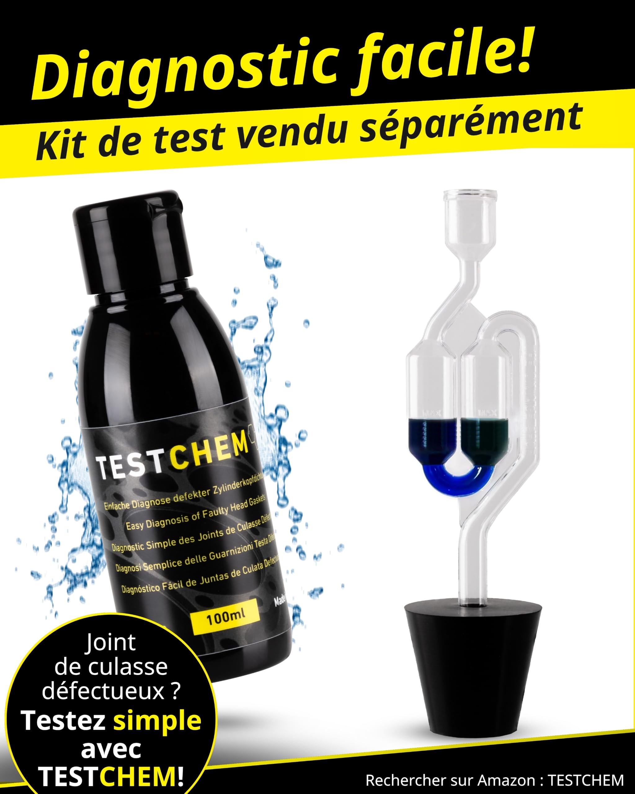 Steel Seal Réparateur de Joint de Culasse – Stoppe Les Fuites de Liquide de Refroidissement et Protège Le Moteur – Compatible avec Tous Les Moteurs à Circuit de Refroidissement Liquide