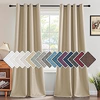 Vista 18 de H.VERSAILTEX Cortina de lino para oscurecer la habitación para dormitorio/sala de estar, cortinas opacas extra anchas de 100 x 84 pulgadas