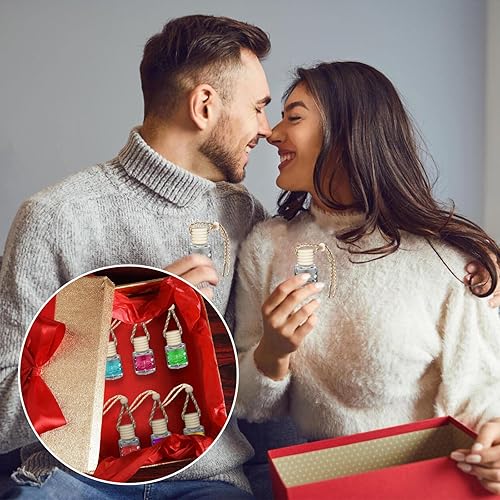 Miniatura 7 de 50 piezas de difusor de coche colgante con tapa de madera botellas de perfume de vidrio vacías difusor de aire colgante de botella para aceites