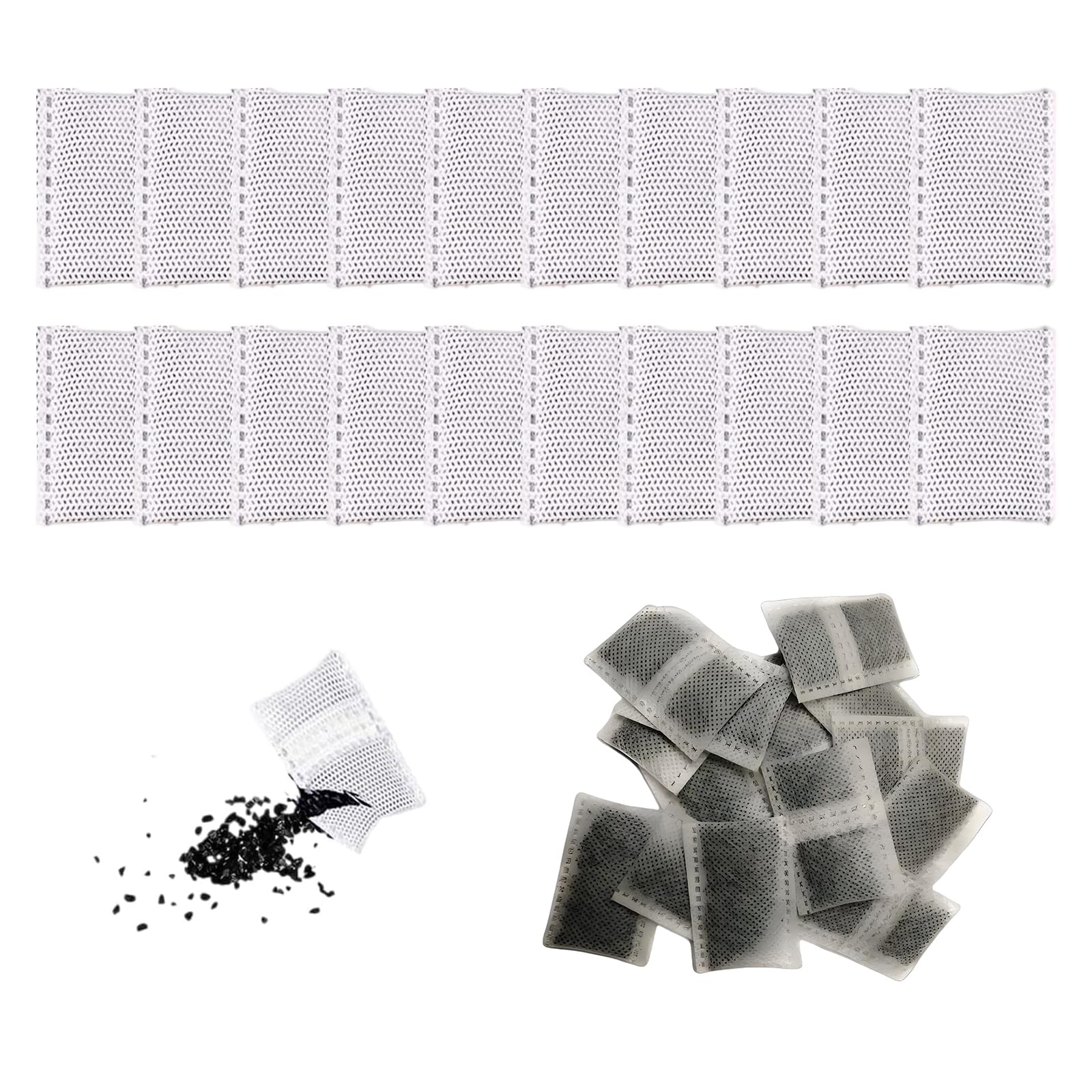 50 bolsas de carbón activado para neutralizar los olores, ambientador natural para coche, hogar, armario, sótano y zona de animales, carbón activado