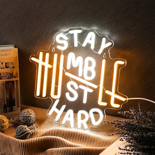 Miniatura 1 de Hoolerry Letrero LED de neón para decoración de pared, letras inspiradas motivacionales, luces de neón, decoración de fiesta, alimentado por USB,