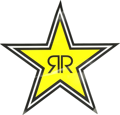 Factory Effex 15-94730 Adhesivo troquelado amarillo 1' (Rockstar Text Logo)