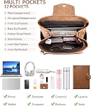 SYTRAH Sac pour ordinateur portable pour femmes Designer cuir sac à dos pour ordinateur portatif, 16 inch Sacs de poche avec Satchel Purse