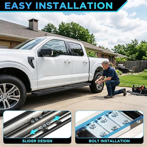PZ 6.5 Running Boards Compatible with 2015-2026 Ford F150 SuperCab
