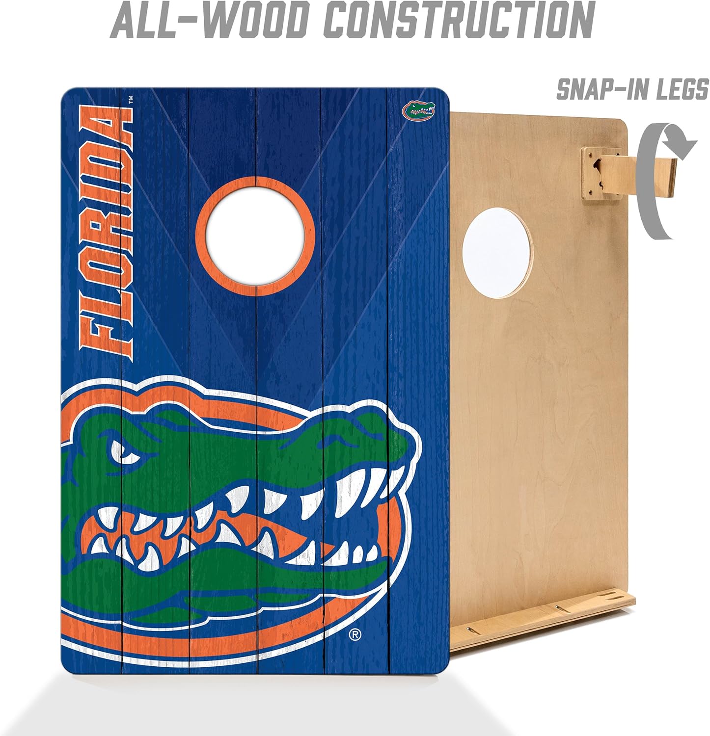 YouTheFan NCAA 2’ x 3’ Wood Cornhole Game with Logo Bags