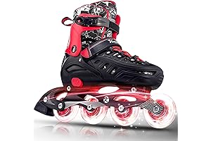 Adjustable Women's Rollerblades in Size 10: Embark on a Smooth and Illuminated Skating Journey