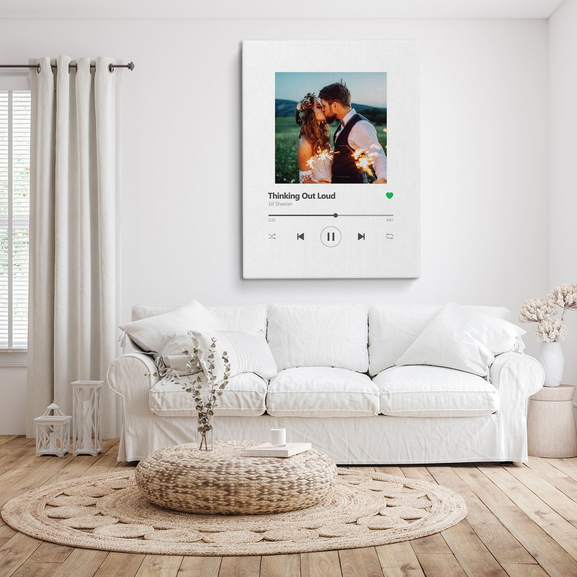 Spotify Musica - Decorazione da parete per soggiorno, idea regalo personalizzata per donna o uomo | Cornice personalizzata per compleanno | Oggetto personalizzato con nome