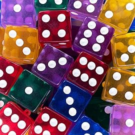 Super Z Outlet Standard 16mm Dice (Translucent Multi-Color 50pk)