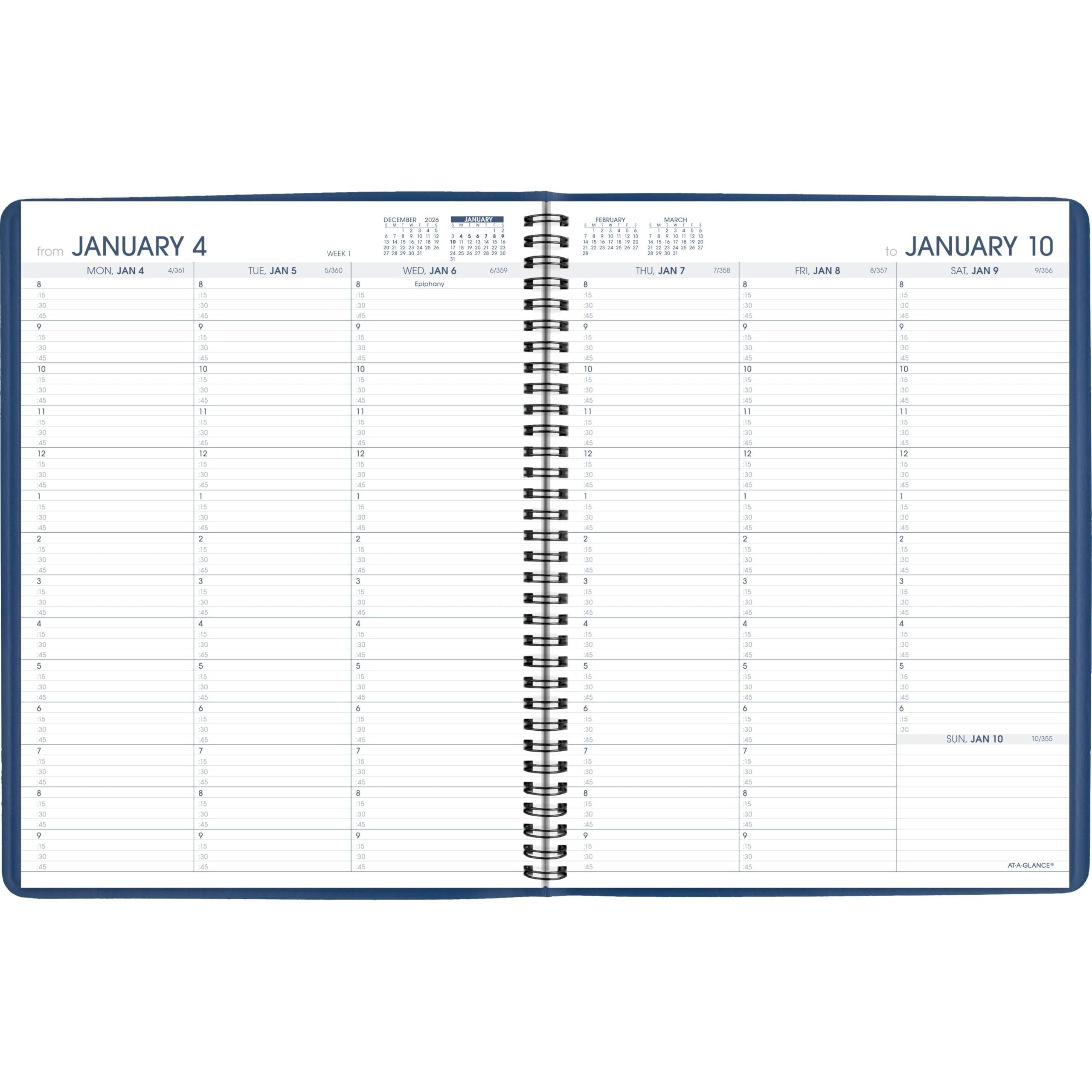 AT-A-GLANCE Terminkalender 2027, Wochenplaner, 21 x 27,9 cm, Blau (709402027)