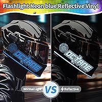 Vista 2 de AHIJOY Vinilo adhesivo permanente reflectante azul de 12 pulgadas x 5 pies, vinilo adhesivo para autos, bicicletas, calcomanías, pegatinas, señales