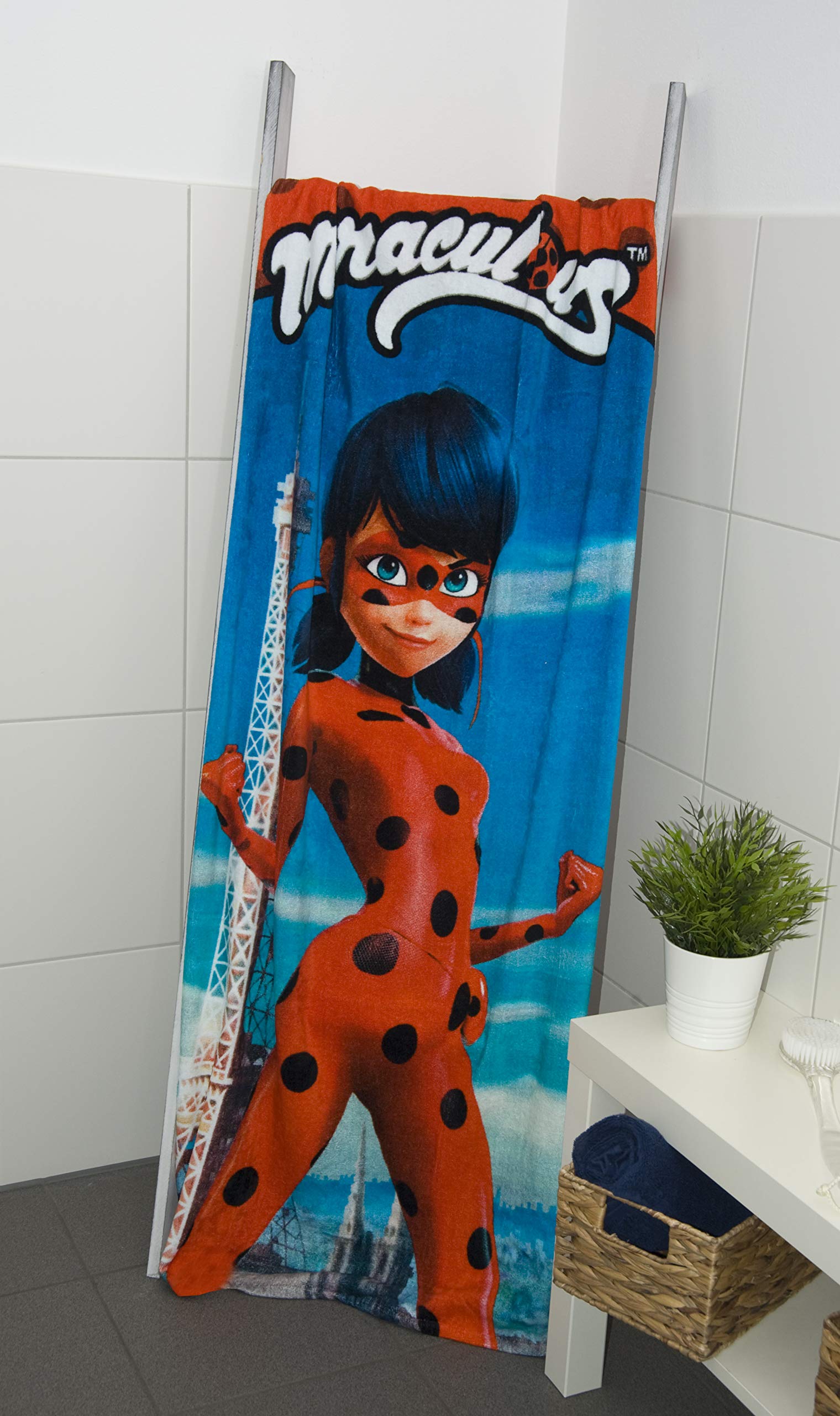 Asciugamano Miraculous Herding - 70x140 Cm, Cotone Velour - Per Spiaggia E Piscina - Foto 9