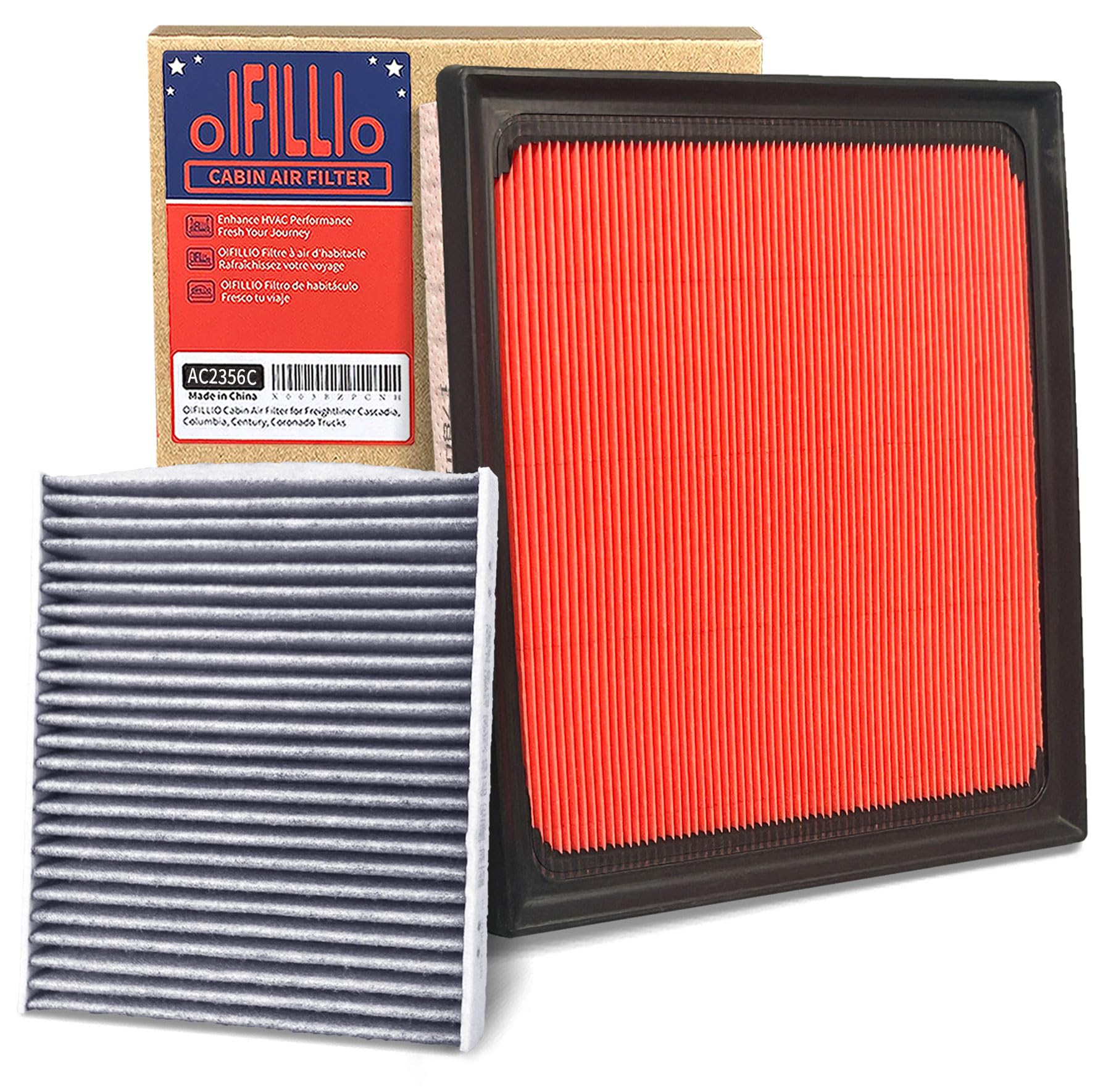OIFILLIO Engine & Cabin Air Filter (2-Pack)