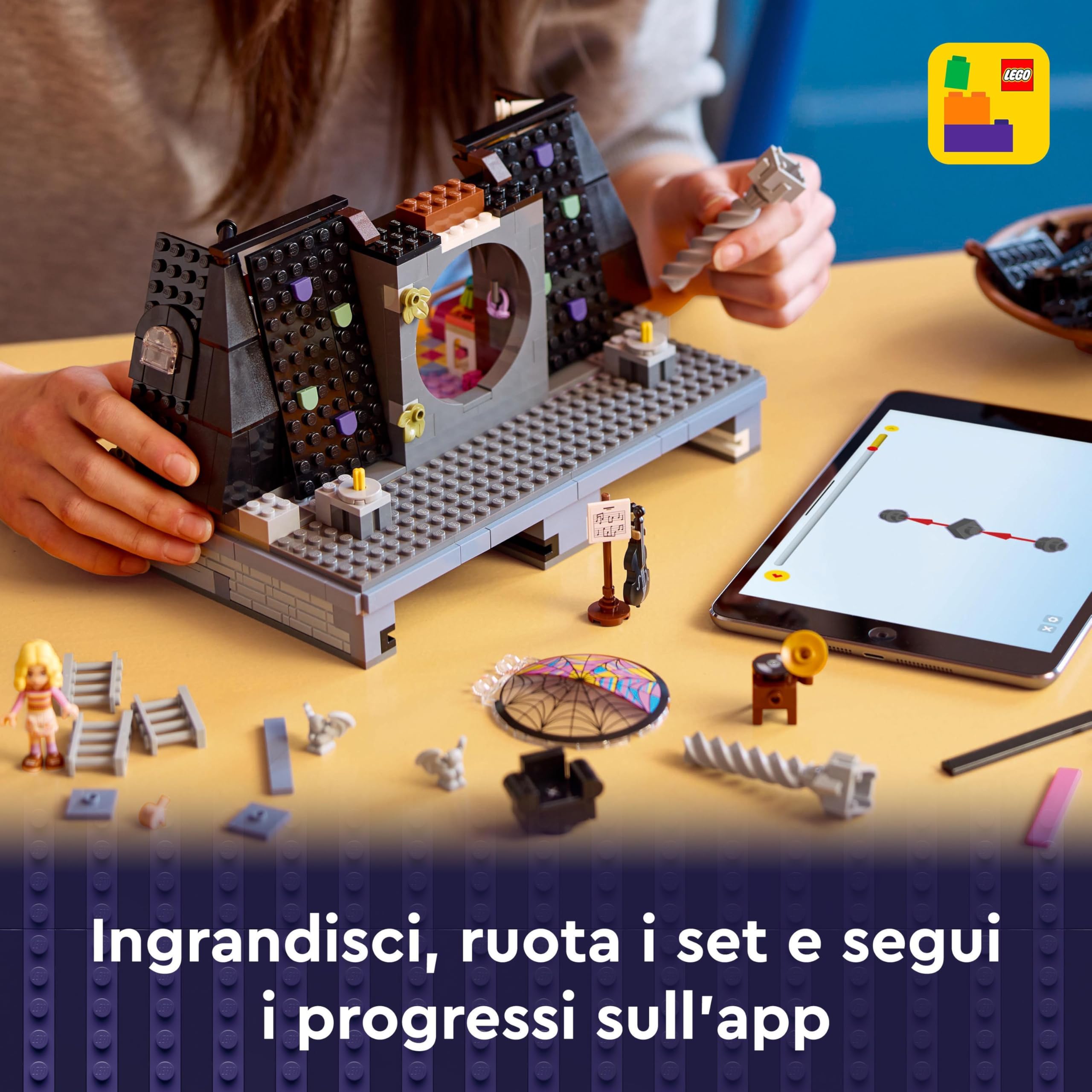 LEGO Wednesday Il Dormitorio di Mercoledì ed Enid, Modellino di Casa Giocattolo da Costruire con 4 Mini Bamboline, Giochi Creativi per Bambini e Bambine da 10 Anni, Idea Regalo da Collezione 76781