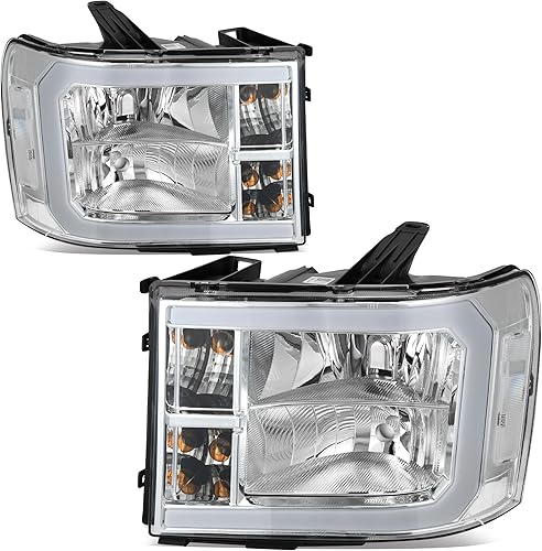 AUTOSAVER88 Conjunto de faros LED DRL compatible con GMC Sierra 15002007-2014 GMC Sierra 2500 HDSierra 3500 HD 2007-2013 (no compatible con modelos