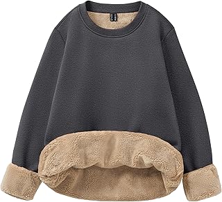 [KEFITEVD] トレーナー レディース 冬服 裏起毛 モコモコ スウェット 綿 厚手 暖かい プルオーバー 無地 カジュアル 防寒着 クルーネック 長袖 ロンt 登山 スキーウェア