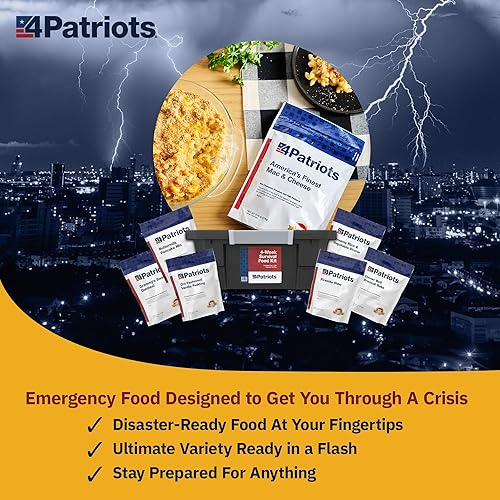 Miniatura 18 de 4Patriots suministro de alimentos para emergencias, kit de supervivencia para 72 horas, vida útil de 25 años, 16 porciones