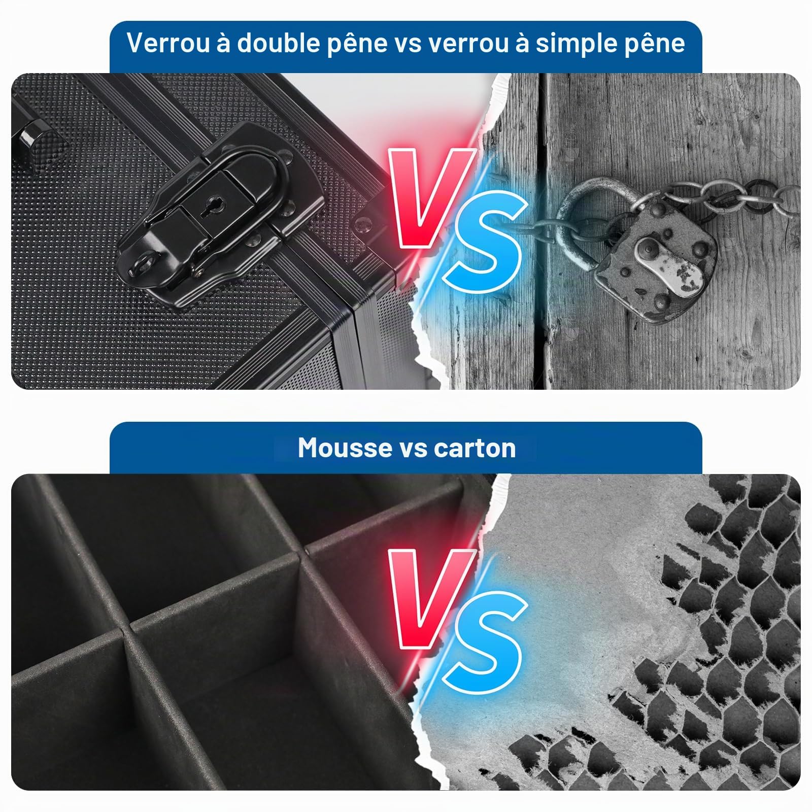 iDiskk Toploader Storage Box - Étui verrouillable pour plus de 600 cartes, protection renforcée pour les cartes de sport et de trading, organisateur rembourré avec clés，Top Loader Storage Box