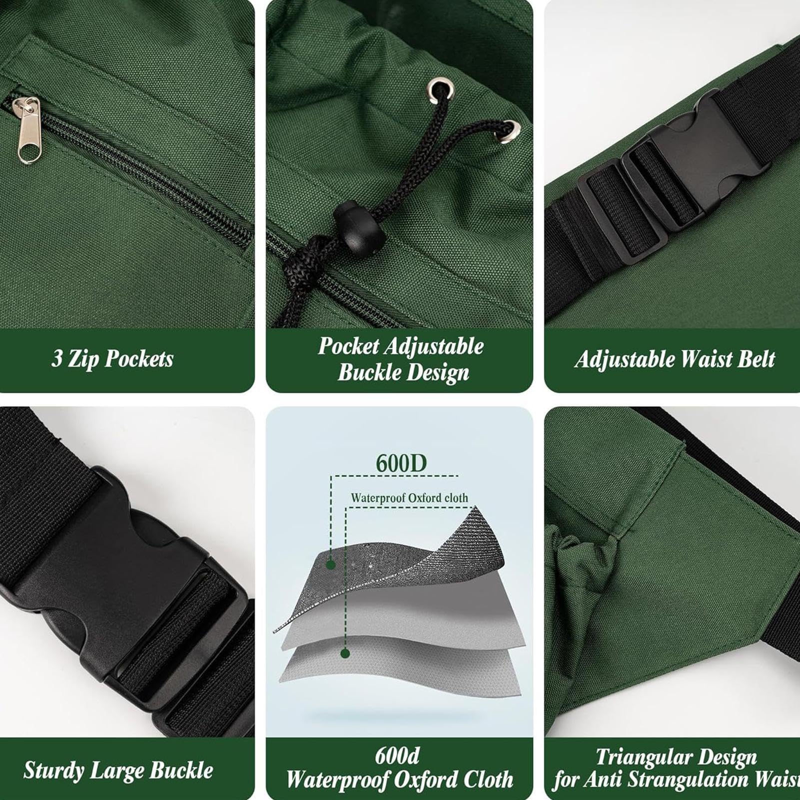 Delantal De Jardinería Para Mujeres Bolsa De Almacenamiento Impermeable Con | Delantal Portador Granero Para Mujeres Recogiendo Bayas Tamaño Calabazas Granja Propiedad Huerto Patio trasero