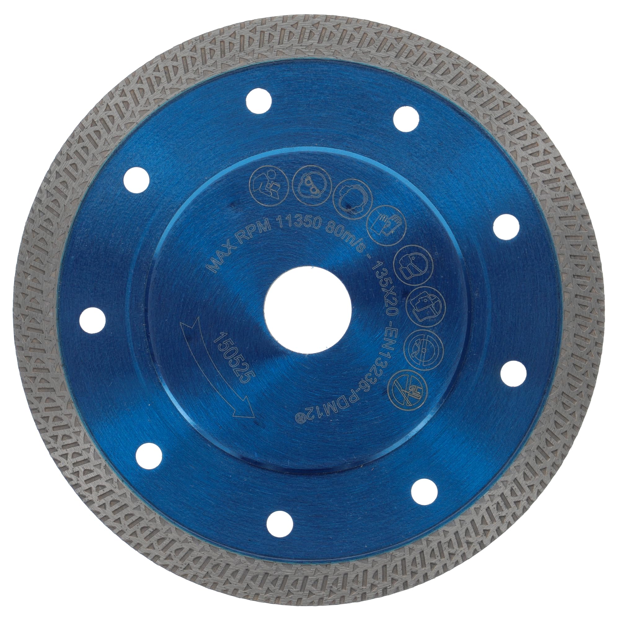PRODIAMANT Diamentowa tarcza tnąca F50 135 mm x 20 mm do płytek i gresu | akcesoria do automatycznych przecinarek do płytek stołowych | pasuje m.in. do TCSA1200 | Turbo 1,2 mm segment