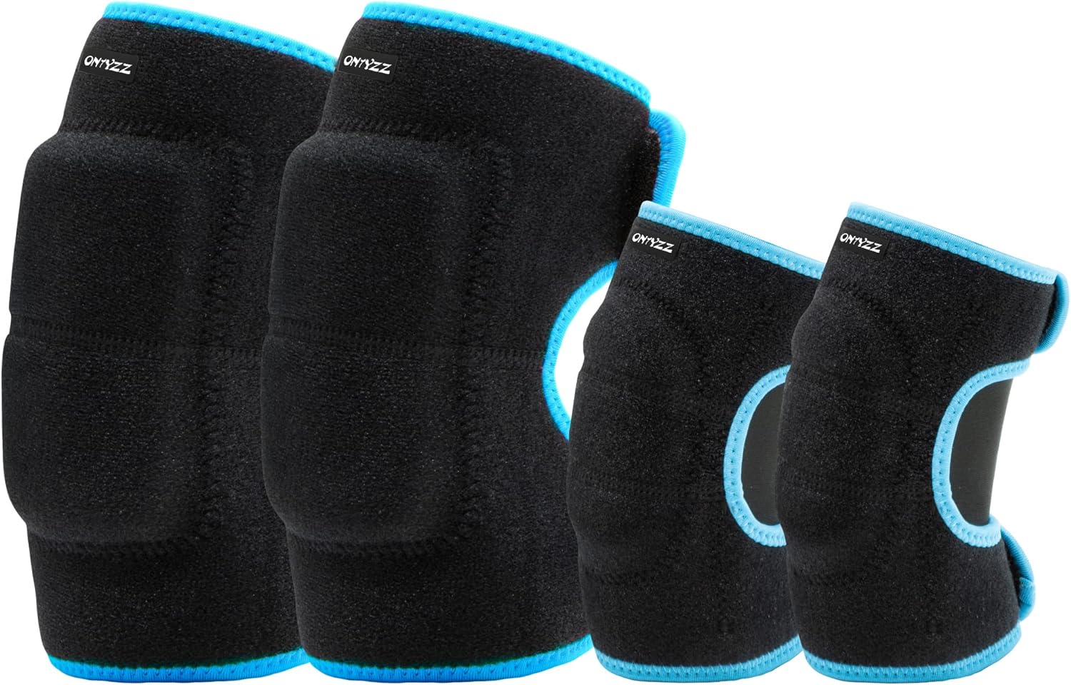 ONTYZZ Kids Soft Knee Pads and Thickened SBR Elbow Pads Adjustable Knee and Elbow Pads Protective Suit Gear for Cycling Volleyball Skateboarding Soccer Hockey