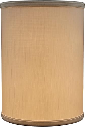 Miniatura 3 de Aspen Creative 31300, pantalla contemporánea de tambor, 8 pulgadas superior x 8 pulgadas inferior x 11 pulgadas de altura, tela de seda sintética