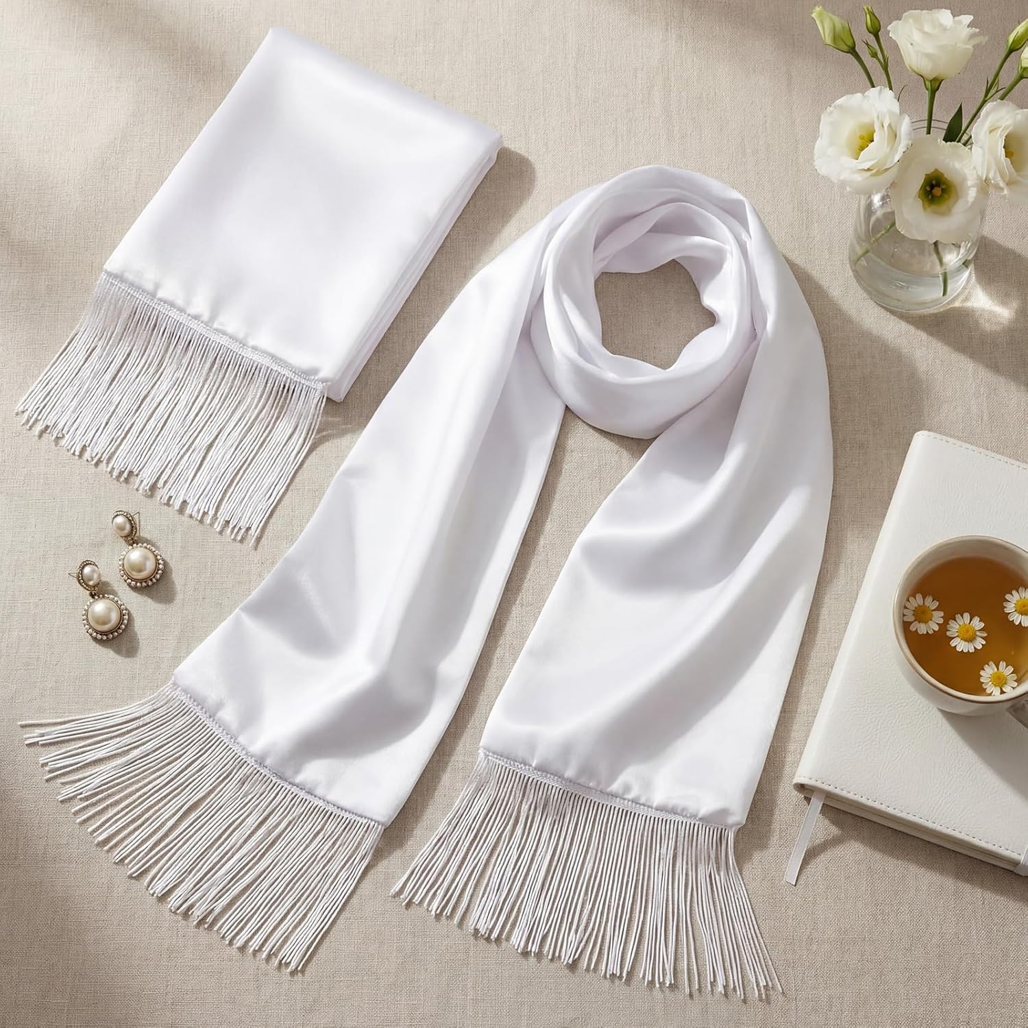 JenPen 4/8 pcs Sublimation Blank Soccer Fan Scarves, 57 x 7 Inch White Polyester Heat Transfer DIY Custom Team Accessories - Image 5