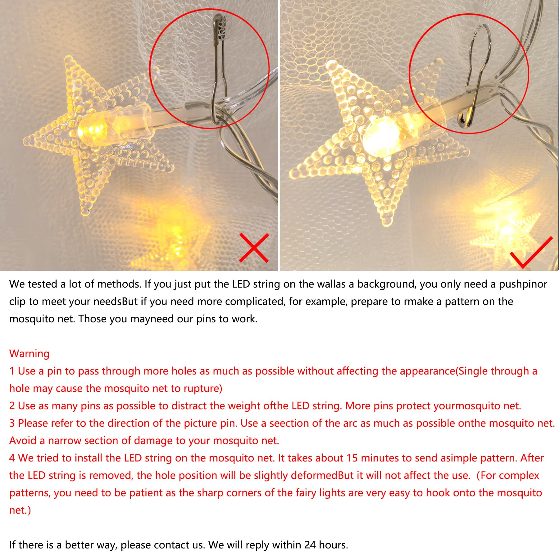 Comtelek Ciel de lit d'angle avec Guirlande Lumineuse à 100 LED - Fonctionnement à Piles - Style Unique - 4 Portes - Suggéré pour lit Double, Grand lit et très Grand lit