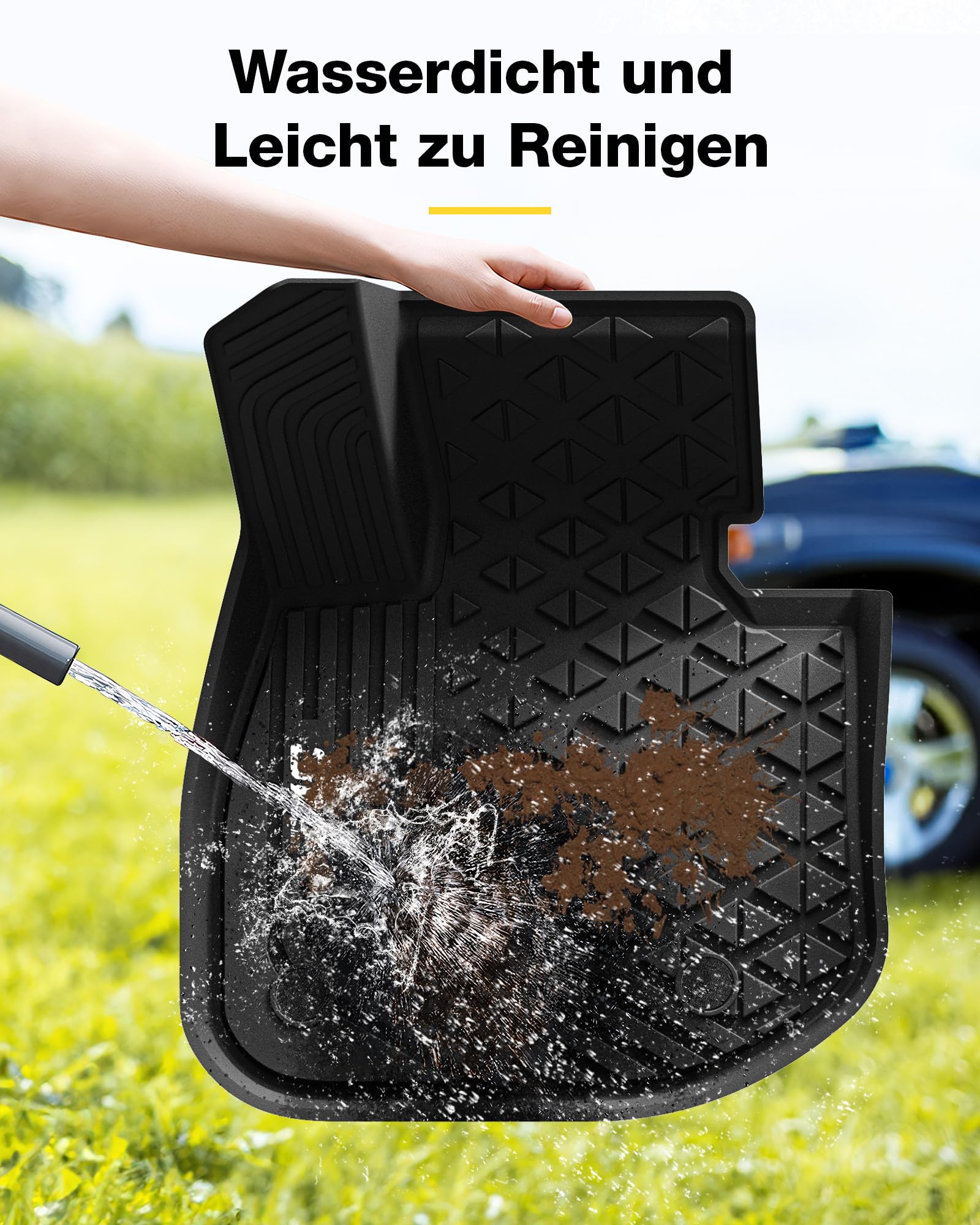 3W für BMW iX1 U11 BEV 2022-2026 Fußmatten & Kofferraumwanne | Für X1 xDrive25e Benzin-Hybrid | TPE Thorex™ Allwetter | 3D Maßgeschneiderte Passform | Hundefreundlich Zubehör | Wasserdicht