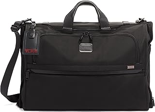 Alpha Tri-Fold Garment Bag Carry-On - Dress or Suit Bag for Men and Women - Midnight Black