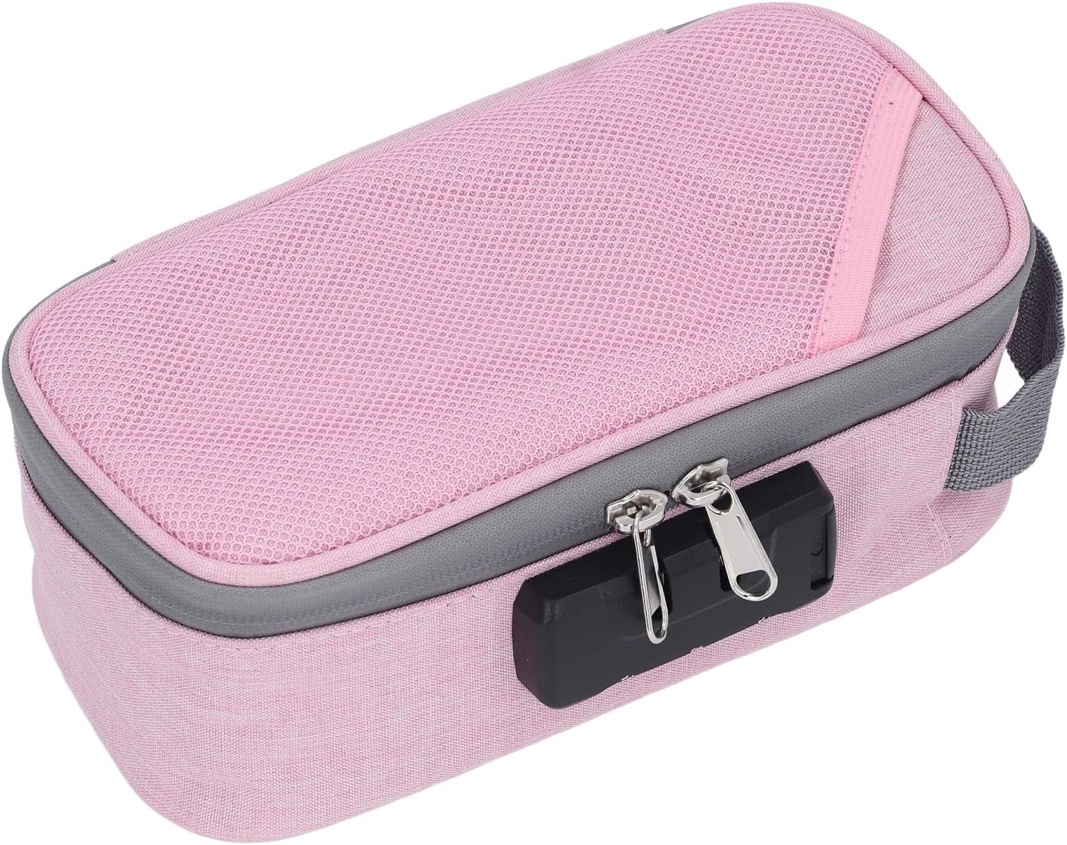 Greensen Odor-Proof Bag with Code Lock, Portable Polyester Travel Case for Business, Camping, and Trips – Pink