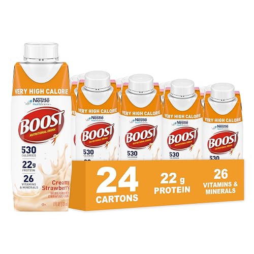 BOOST Very High Calorie Nutritional Drink, Creamy Strawberry, 8 Fl