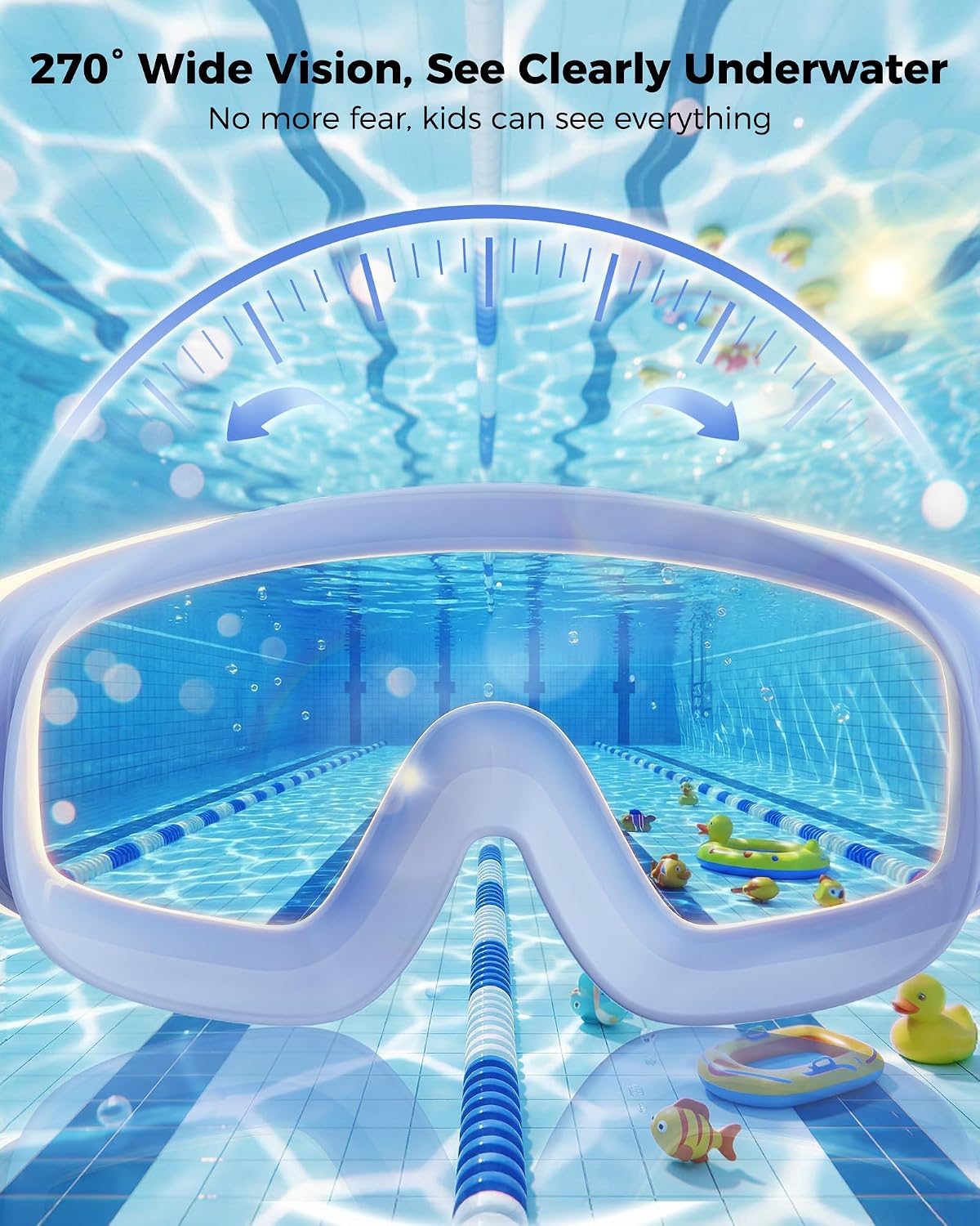 Aegend Kids Swim Goggles 2 Pack – Large Frame Anti Fog Soft Silicone Leak Proof UV Protection for Boys Girls Age 3-15