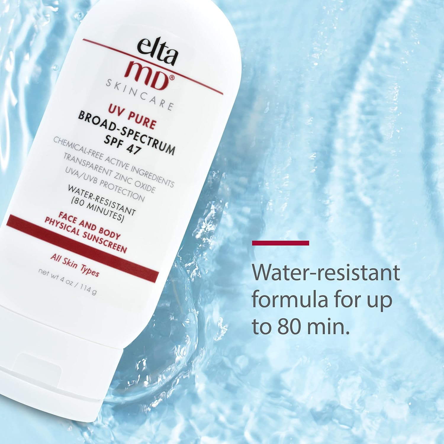 EltaMD UV Pure Kids Sunscreen Broad-Spectrum SPF 47, Mineral Body Kids Sunscreen Lotion, Water-Resistant, Zinc Oxide, Oil free, 4.0 oz : Beauty & Personal Care