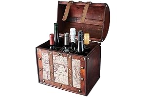 Twine Old World 6 Wooden Wine Bottle Gift Box