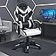 VECELO ゲーミングチェア gaming chair デスクチェア 135度リクライニング オフィスチェア リクライニングチェア 椅子 エルゴノミクスチェア パソコン pcチェア チェアー テレワーク 在宅 疲れない ゲーム用 通気性 高反発（ホワイト＆ブラック）