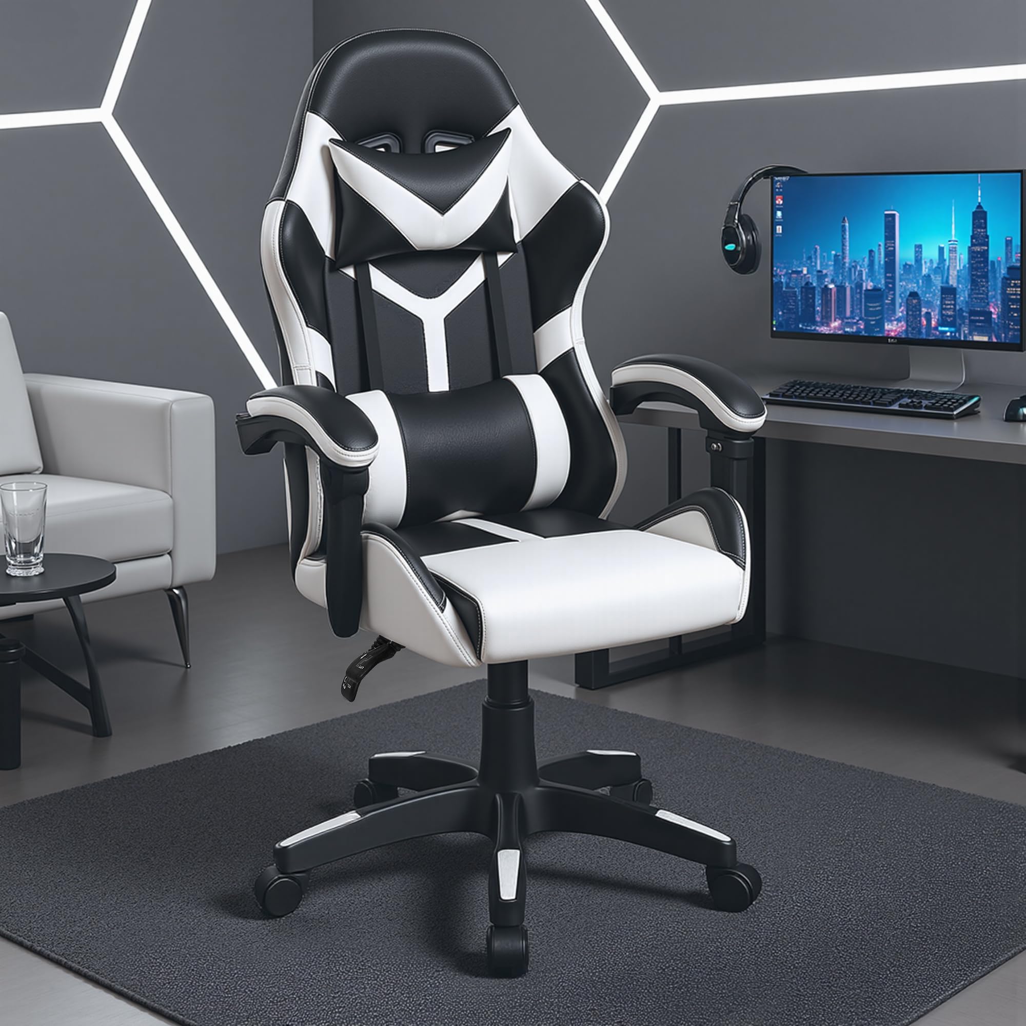 Amazon.co.jp: VECELO ゲーミングチェア gaming chair デスクチェア