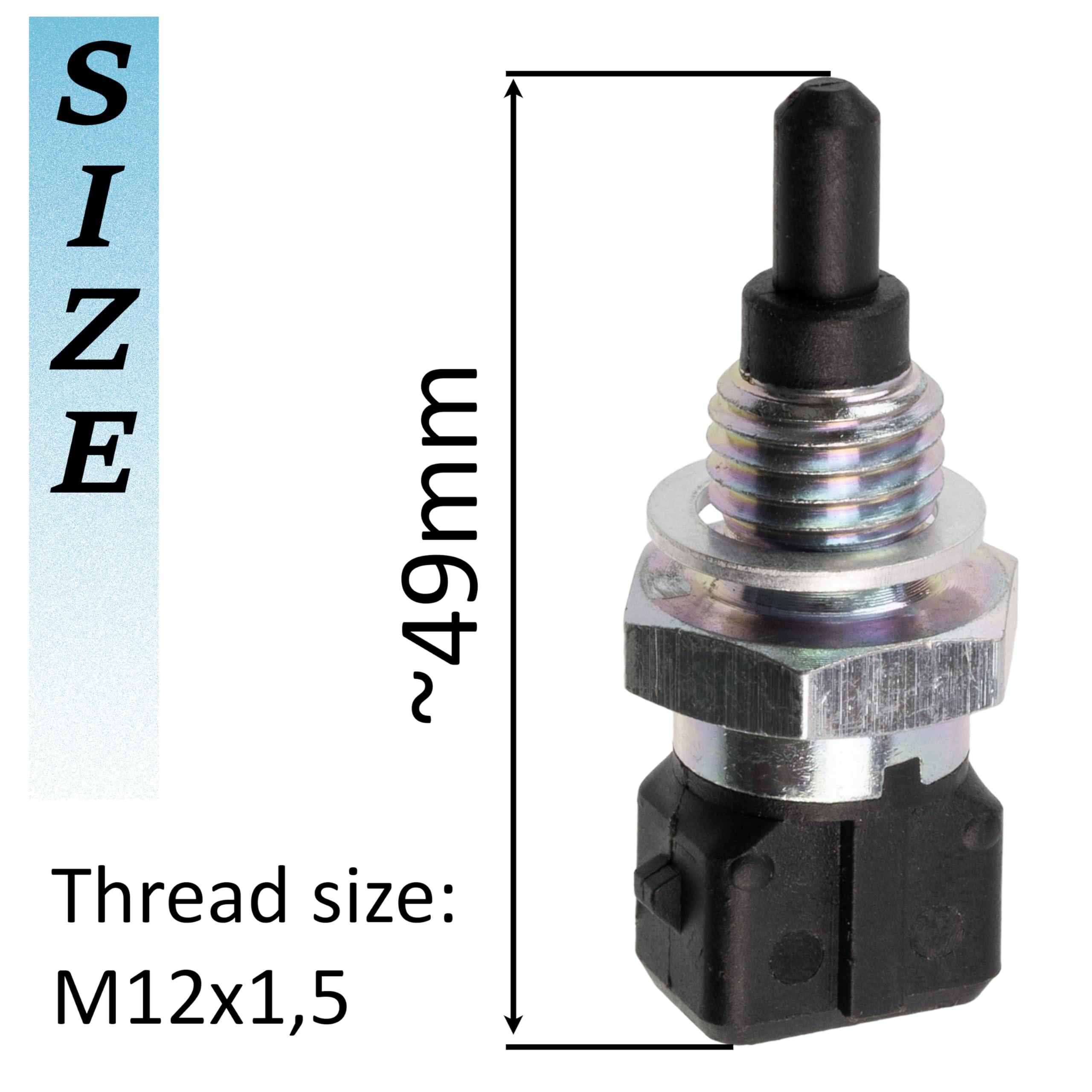 Sensore Temperatura Aria Aspirata AERZETIX - Compatibile Con VW, Audi, Seat | M12 X 1.5 | 2 Pin | Sostituto OE 046 905 379 - Foto 4