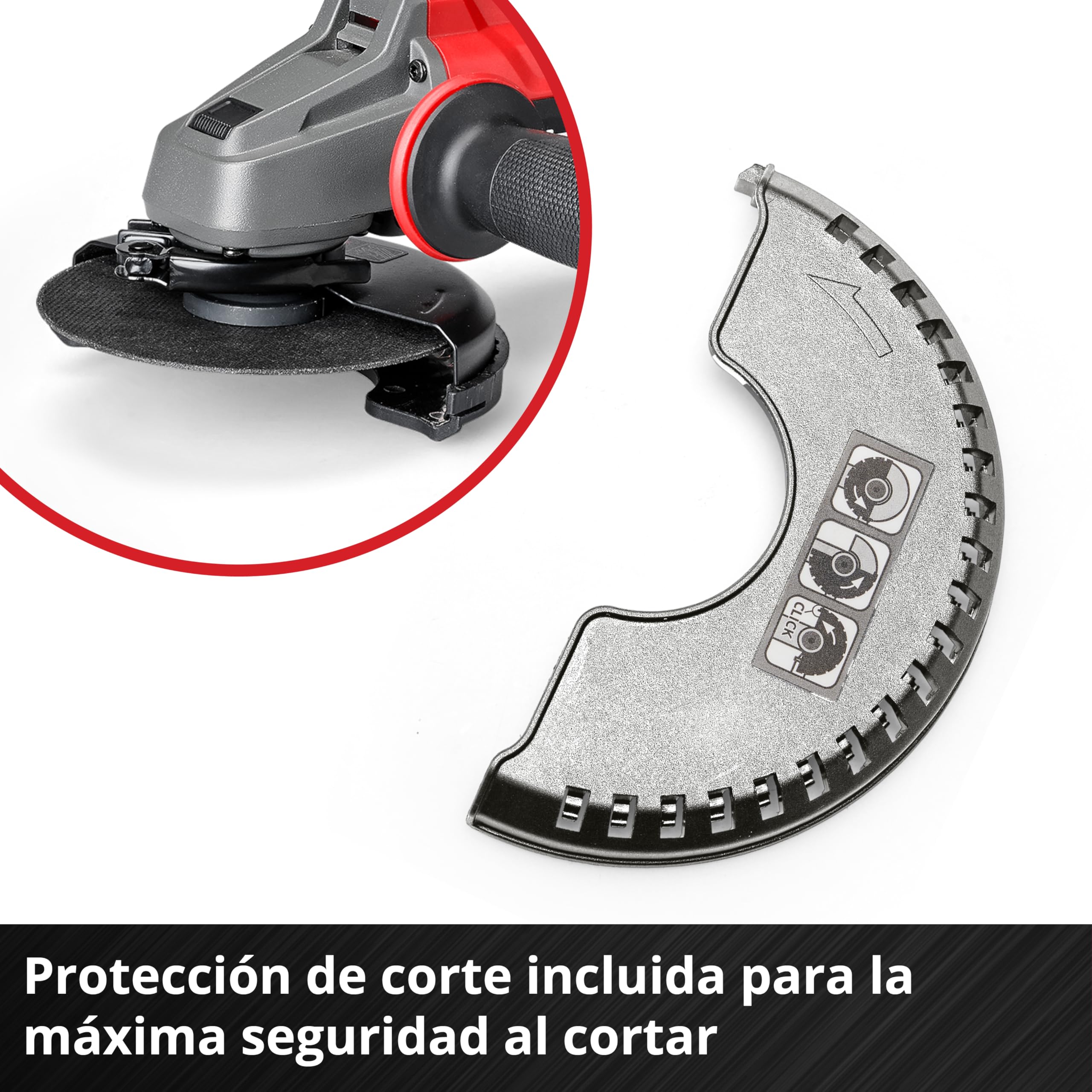 Einhell Professional Amoladora angular con batería AXXIO 18/125 Power X-Change (18 V, 700W, Ø de disco de 125mm, 33 mm de profundidad de corte, sin escobillas, sin disco de corte, sin batería)