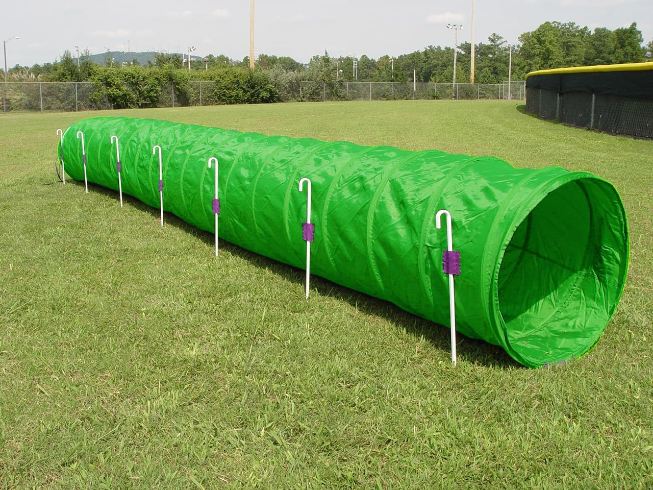 18' Dog Agility Tunnel with Stakes, Multiple Colors Available (Purple)