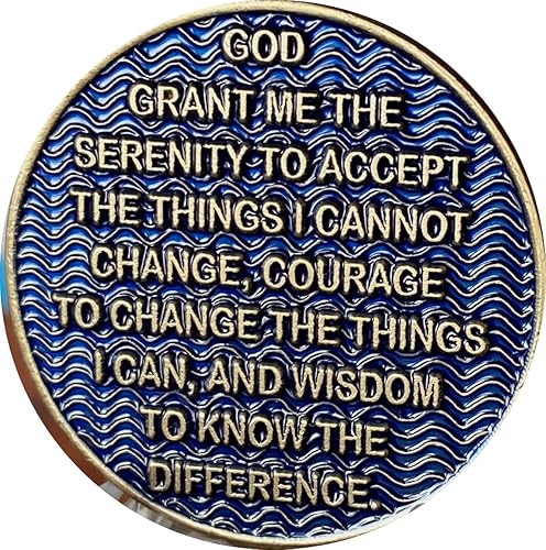 Miniatura 2 de 10 años AA Medallion Reflex Antique y Blue Color Bronze Chip