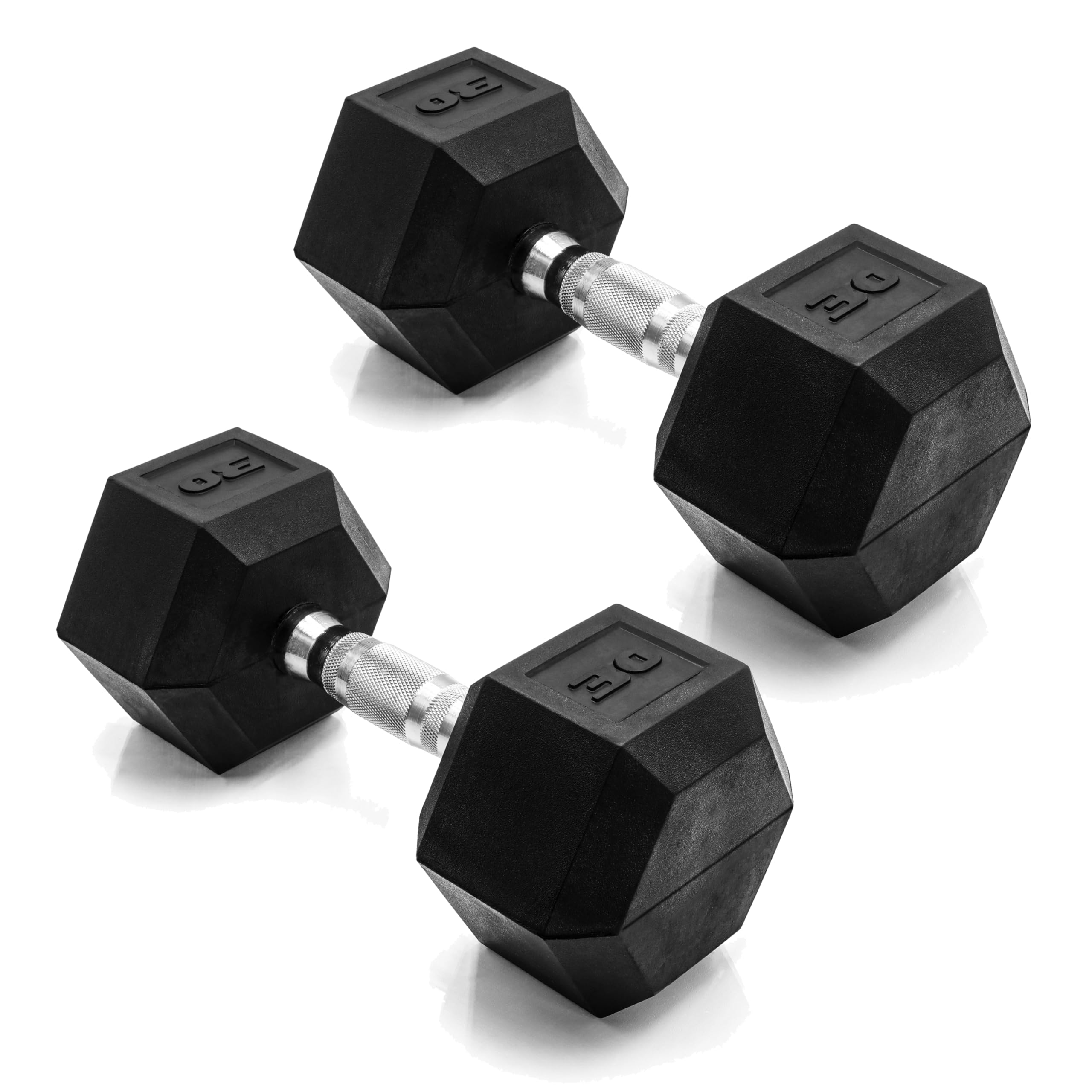 CAP Barbell Coated Dumbbell Weight | Multiple Options Pairs & Sets/ 2- 30lb dumbbells