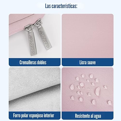 Miniatura 3 de MOSISO - Funda para laptop de 13 a 13.3 pulgadas, tipo sleeve, compatible con MacBook Air/Pro 13, Pro 14, laptops HP, Dell, ASUS, Lenovo