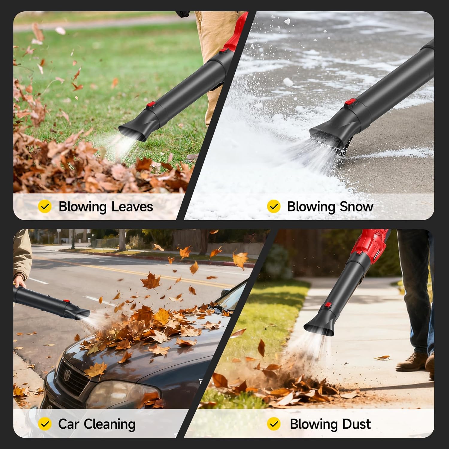 Cordless Leaf Blower for Milwaukee M18 18V Battery, 500CFM/150MPH Handheld Leaf Blower for Blowing Leaves,Dust,Snow, Lawn Care,Patio Cleaning (Battery Not Included)